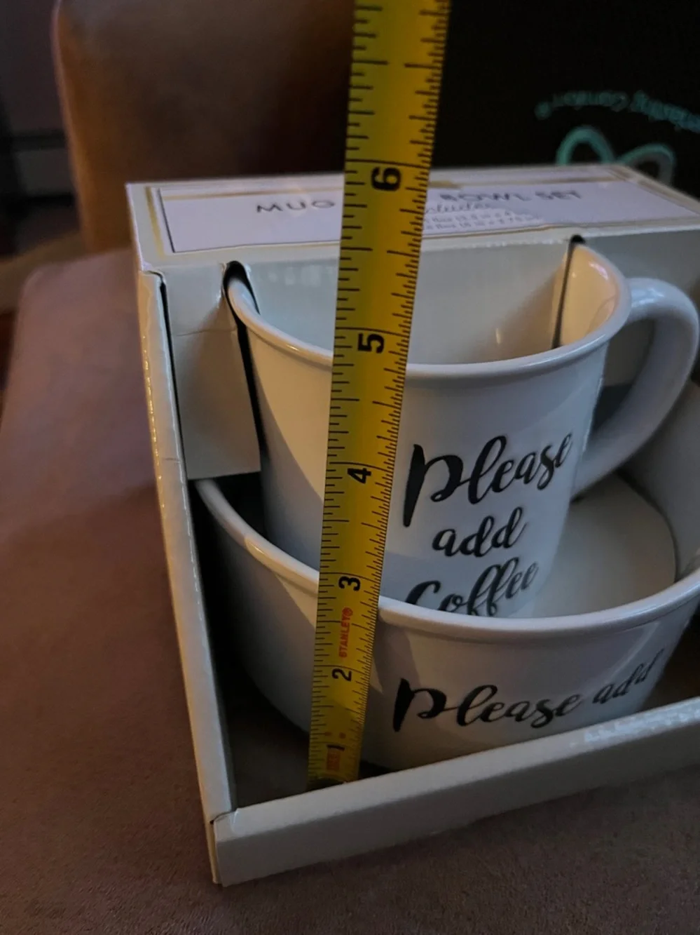 Gift set: Please Add Coffee mug Please add food dog bowl Ceramic Mug & Bowl Set
